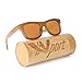 Ynport Mens/Womens Polarized Full Charcoal Bamboo Frame Classic Wooden Coated Sunglasses, Vintage Eyewear, Floating in Water