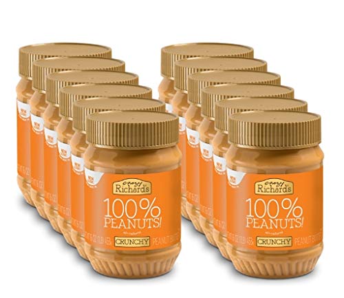 Crazy Richard's All Natural Crunchy Peanut Butter 16 oz Jar 100% Peanuts No added Sugar, Salt, or Palm Oil (Crunchy Peanut Butter, 12 jars) - Thumbnail 4