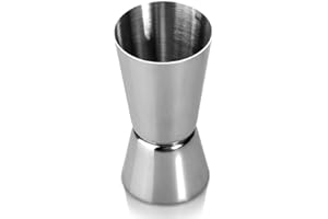 Gquaton Cocktail Bar Jigger Steel Measuring Cup Jigger Double Spirit Bartender Bar Wine Jigger Measuring Tool Kitchen 25/50Ml