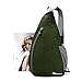 OutdoorMaster Packable Sling Bag - Small & Lightweight Foldable Crossbody Travel/Hiking Backpack for Men & Women - with Hidden Anti-Theft Pocket (Army Green)