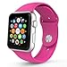 Apple Watch Band, HuanlongTM New Soft Silicone Sport Style Replacement Iwatch Strap for Apple Wrist Watch (Barbie Pink 38mm S/M)