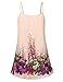 DJT Women's Spaghetti Strap Sundress Summer Floral Swing Dress Apricot Floral M
