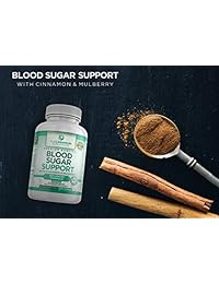 PurePremium - Suplemento de soporte para azúcar en sangre de canela, mora, vitamina C...