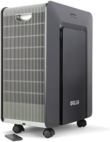 Della Portable Ionic Air Purifier LED Air Cleaner Pure Clean Remove Allergies Dust Odor Mold, Black