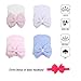 Newborn Baby Girls Cups Hospital Hats Cotton Soft and So Cute With Bow (4 Pack)