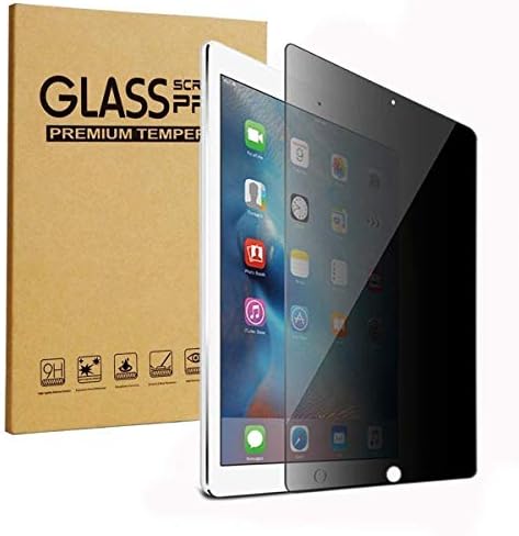 HYAIZLZ Tempered Glass Privacy Screen Protector for iPad Mini 5 (2019) Anti-Spy Protective Film 7.9 inch 9H Hardness 2.5D Round Edge,180 Degree(2 Way)