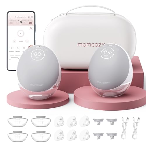 Momcozy Wearable Breast Pump M9 grey, 2 pack