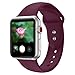 Bandx Sport Band for IWatch 38mm 42mm 40mm 44mm, Soft Silicone Replacement Bands for Smart Watch Series 5 4 3 2 1,Sport Edition (Wine Red, 42mm(44mm)-M/L)