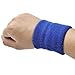 GOGO Thick Solid Color Wrist Sweatband - 12 Pieces
