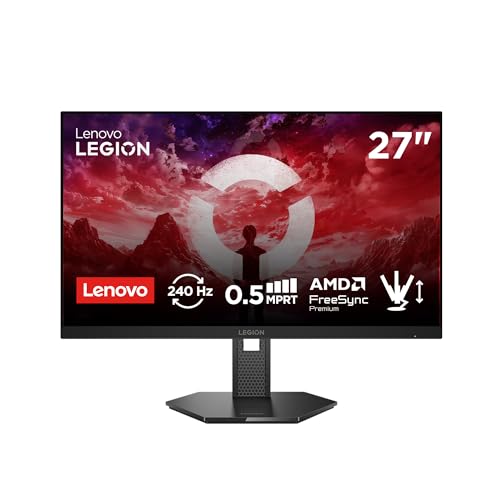 Lenovo Legion 27QD-10 | 27" QHD WLED Gaming Monitor | 2560x1440 | 16:9 | 240Hz | 0.5ms Reaktionszeit | USB-C | HDMI | USB-A | Jack 3.5mm | IPS-Panel | Standfuß | TÜV | schwarz | 5.6 kg