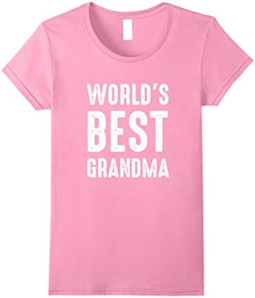 Womens World's Best Grandma T-Shirt Medium Pink