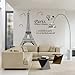 Urparcel Removable Romantic Art Paris Wall Sticker Decal Decoration Decor Home Kitchen