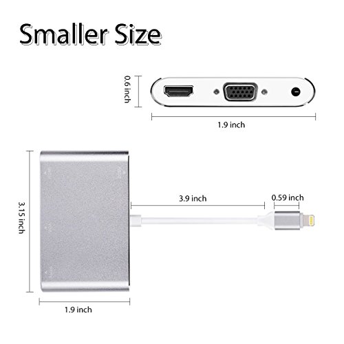 image for TENNBOO HDMI/VGA/AV/Audio Multiport Cable Adapter Connector,Plug and P