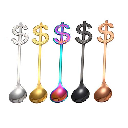 Coffee Stir Spoon Colorful Stainless Steel Espresso Spoons Use for Coffee Dessert Tea,Set of 5 (Doll Coffee Stir Spoon Colorful Stainless Steel Espresso Spoons Use for Coffee Dessert Tea,Set of 5 (Doll