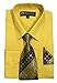 Fortino Landi Men's Long Sleeve Dress Shirt With Matching Tie And Handkerchief