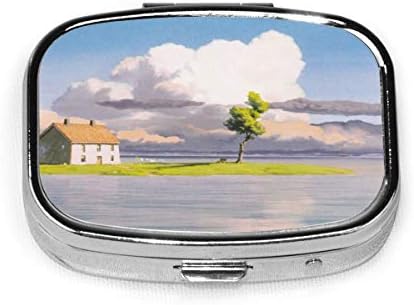 アニメ島 ピルケース 習慣薬箱 おしゃれ 薬ケース 常備薬 携帯ケース 小型 小物入れ ショップ 服薬管理 薬入れ 持ち運びに便利 軽量 ミラー付き