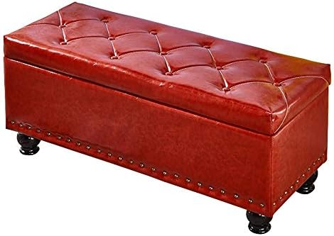 Truhenbank Multifunktions Soffhallare Forvaringsstotare Pu Byt Skobank Forvaringslada Revstol Lang Bank Sovrum Sangkant Pall Gw Farg Rod Storlek L 40 X B 40 X H 43 Cm Amazon Se Home