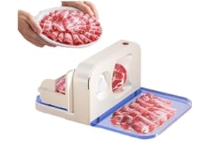 Electric Meat Slicer, 110V Household Compact Food Cutter, Food Grade Stainless Steel, Adjustable Thickness for Beef Lamb Vege