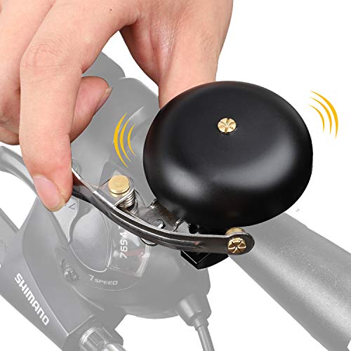 WESTGIRL Bike Bell Adult Classic Brass Bicycle Horn Retro Cycling Accessories Fit 0.5-0.94inch Handlebar,Anti-Rust, Loud Sound,Easy to Install,Practical