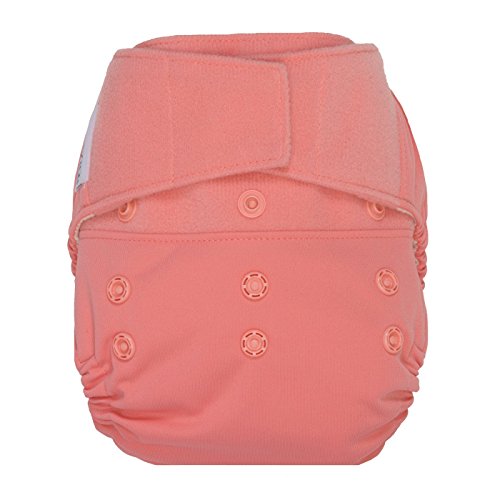 GroVia Reusable Hybrid Baby Cloth Diaper Hook & Loop Shell (Rose)