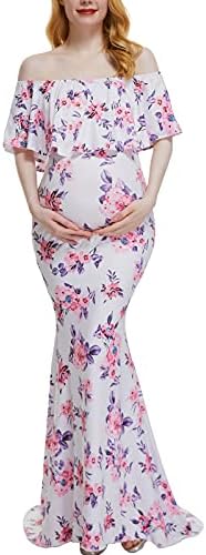 lace maternity dress amazon Womens Lace Off-Shoulder Maternity Dress Lace Fancy Pregnancy Gown for Baby Shower Photo Shoot (Yellow, S) at Amazon Women's Clothing store