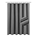 Waffle Weave Fabric Shower Curtain, Spa, Hotel Luxury, Gray Pique Pattern, 71 x 72 Inches Decorative Bathroom Curtain