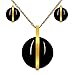 Zhongyong Fashion Sets Of Necklace and Earring Pendant Stainless Artificial Shells Stone Gold Plating