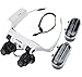 YOCTOSUN Head Wearing Watch Repair Magnifying Glass Double Eye LED Lighted Jeweler Glasses Magnifier 10x 15x 20x 25x