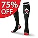 Rymora Compression Socks for Men & Women (Cushioned) (One Pair) (PureBlack) (Small)