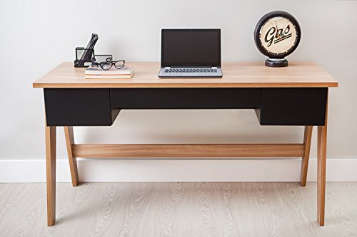 Magtec Trendline Collection Desk with 3 Drawers, Hanover and Black