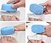 AnFun 3 Pieces Silicone Washboard Creative Mini Antiskid Handheld Laundry Brush Scruber Washboard Candy Color Blue and Pink Wash Clothes Collar Furniture Stain Removal