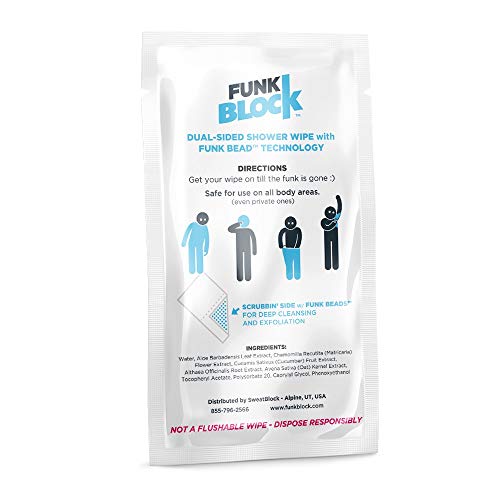 FunkBlock-Body-Wipes-Large-Shower-Wipes-Ideal-for-Hygiene-Body-Cleansing-Camping-Wipes-Gym-Travel-No-Rinse-Bathing-Wipes-with-Aloe-and-Vitamin-E-Bag-of-10-Unscented-Individually-Wrapped