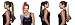 Ponytail Clip - Blonde Black Brown Rainbow - Lady Deadpool Pony Tail