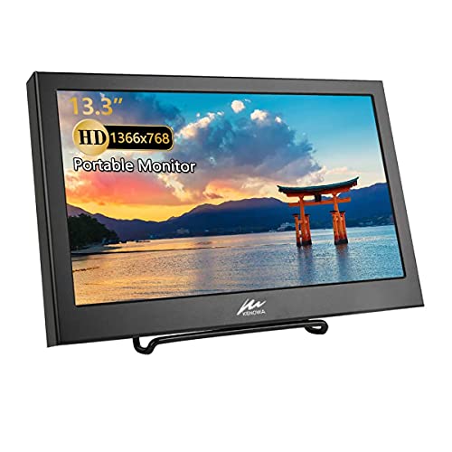Kenowa-Monitor-portatil-de-13-Pulgadas-16-9-133-1366x768-Pantallas-de-visualizacion-LCD-con-HDMI-VGAAltavoces-Monitores-de-Juegos-de-computadora-para-PC-Camara-PS3-PS4-Xbox-One-360-Raspberry-Pi