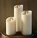 Luminara Remote Included Flameless Moving Wick Wax Candle 3.5 by 7 Inch Ivory with Timer