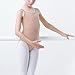 Hi Clasmix Women's Sleeveless Bodysuit Stretch Racerback Halter Neck Tank Tops Crewneck Rib Bodysuits for Women Going Out (Small, Nude)