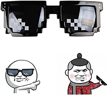 KASST Mosaic glasses Pixel Shape Party Sunglasses,Build in Style- Fun Gift, Party Favors, Party Toys, Goody Bag Favors