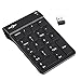 BATTOP 2.4G Wireless Numeric Keypad for Laptop Notebook with Receiver (Black)