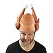 Spooktacular Creations 3 Pack Plush Roasted Turkey Hats for Thanksgiving and Halloween Costume Dress Up Party