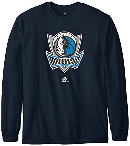 NBA Dallas Mavericks Men's Full Primary Logo Long Sleeve Tee, Large, Navy