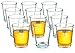 Round 1.7oz/50ml Shot Glass, Clear Glass, Set of 12