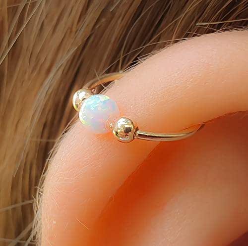 Opal Cartilage Earring Hoop K Gold Filled Cartilage Earrings Ring