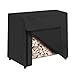 SunPatio 4ft Heavy Duty Firewood Cover, Waterproof Outdoor Storage Wood Pile Cover with Fastening Straps, All Weather Protection, 50