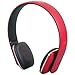 Leme EB20A Wireless Ergonomic Bluetooth 4.0 Over Ear Headphone with Built-in Mic and 12 Hour Battery, with Noise Reduction and Echo Cancellation, Perfect Headset for Gaming and Music (Red)