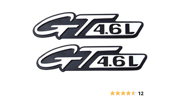 1996 1998 Mustang Gt 4 6l Chrome Fender Side Replacement Emblem 5 25 X 1 25 Automotive Mouldings Trim