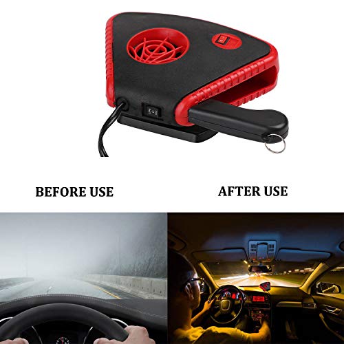 Windshield Car Heater - Portable Car Defroster Defogger 12V Truck Car Heat Cooling Fan 150W 3-Outlet Plug in Cigarette Lighter