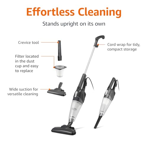 Amazon Basics 2-in-1 Corded Stick Vacuum Cleaner, Converts to Handheld, Lightweight (3.9 photo 8