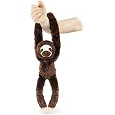 Hideekoog Stuffed Sloth Toy Hanging Stuffed Animal, Three-Toed Sloth Hooks and Stuffed Animals with Rings for Kids, Gifts for Boys and Girls Hanging 20inches