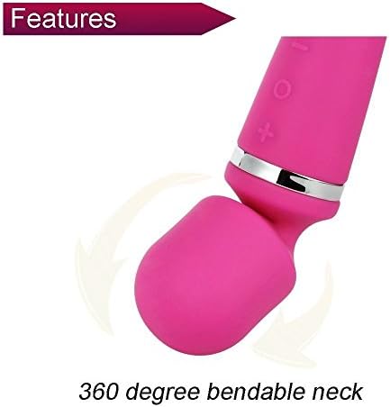 Vibrating Cordless Handheld Wand Massager, Muscle Aches &amp; Sports Recovery, 2 Motors 10 Powerful Speeds Wireless (Pink)