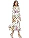 Floerns Women's Long Sleeve Flower Floral Pleated Party Cocktail Maxi Dress
